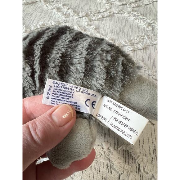 Aurora World Armadillo Plush Gray Stuffed Animal Toy - Picture 6 of 6